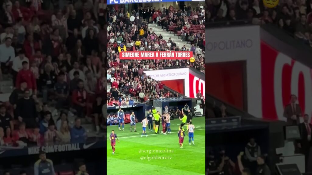 El CHOQUE entre Ferrán Torres y Diego Simeone 🤯⚽️ #futbol #atleticodemadrid #fcbarcelona