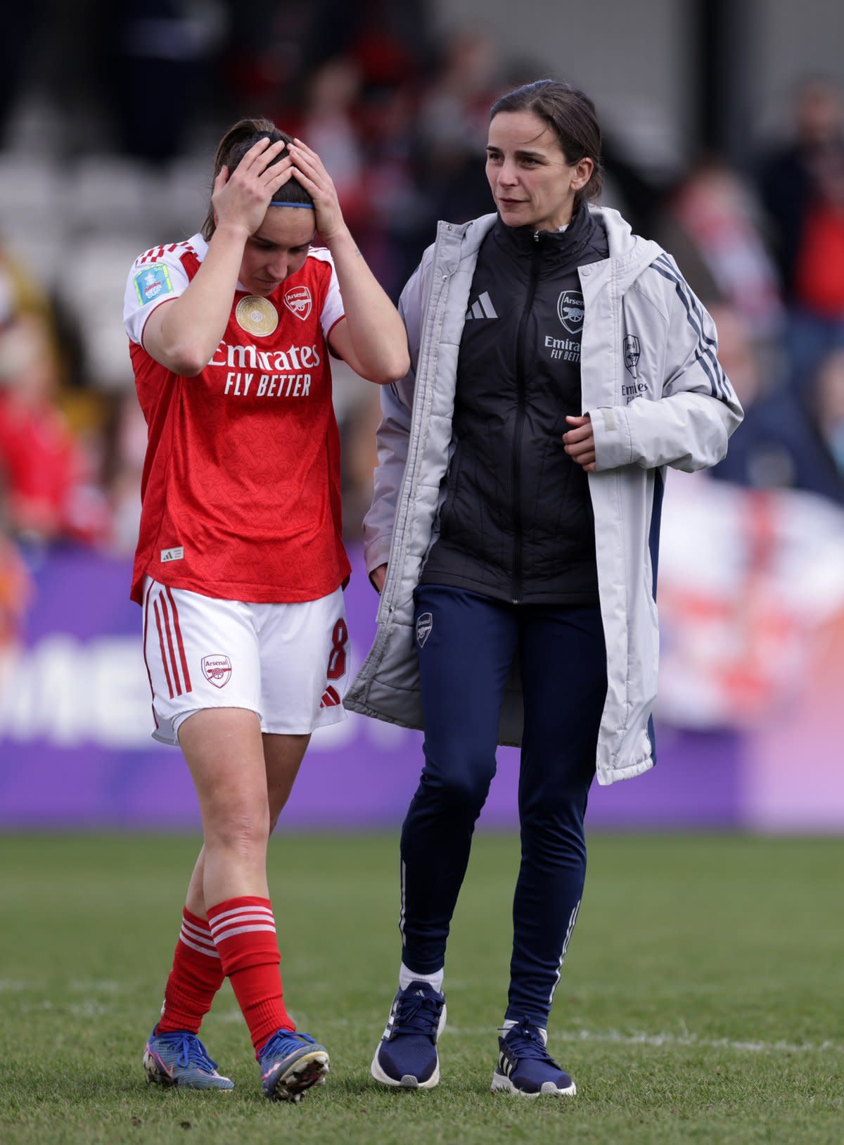 Renee Slegers’ rotated side could not get the better of Brighton (Steven Paston/PA Wire)