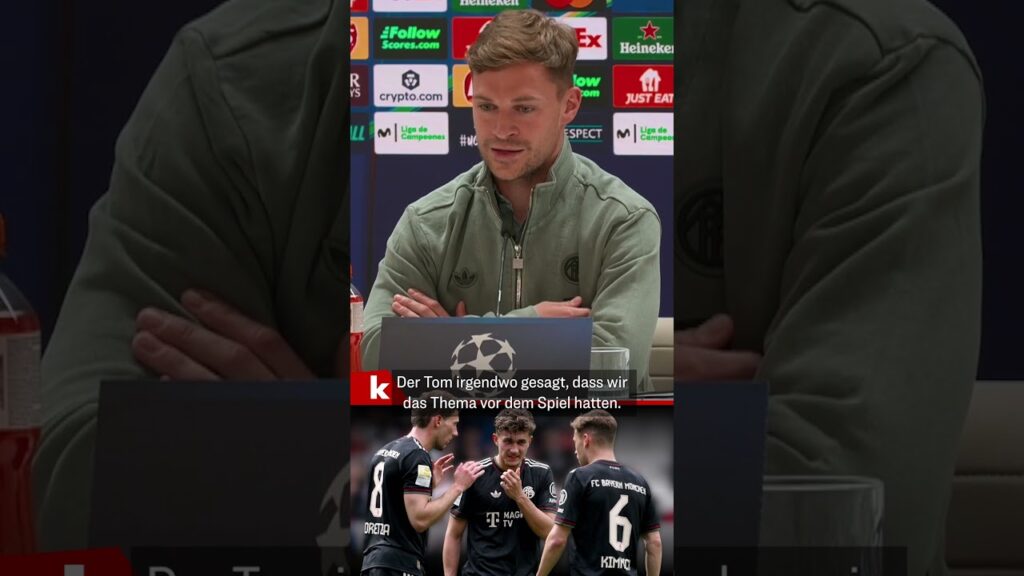 Kimmich lobt Bischof: "Hat mit Harry den besten Schuss im Team" I Madrid - Bayern #shorts