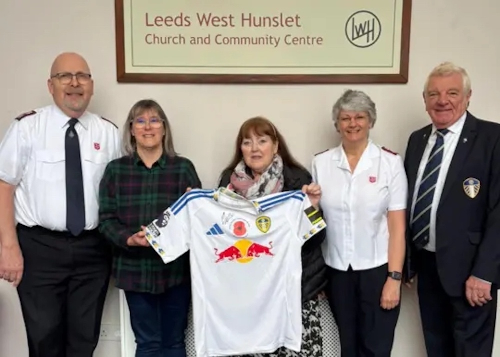 Signed Leeds United shirt to be auctioned for Salvation Army