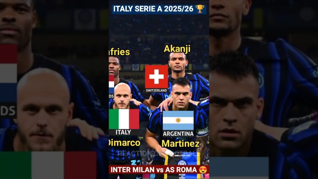 Inter Milan 5 - 2 AS Roma | Italy Serie A 2025/26 Season 😍 | Football Current Players Nationality 🔥