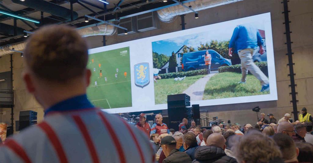 Aston Villa installs UK’s largest indoor fan zone screen