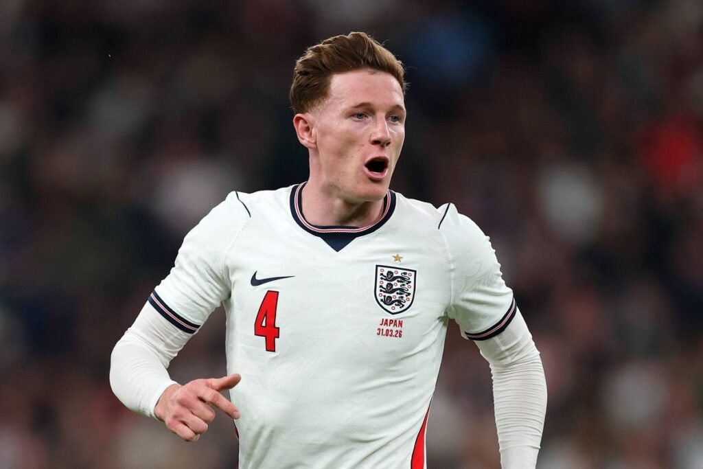 LONDON, ENGLAND - MARCH 31: Elliot Anderson of England looks on during the international friendly match between England and Japan at Wembley Stadium on March 31, 2026 in London, England. (Photo by Michael Regan - The FA/The FA via Getty Images)