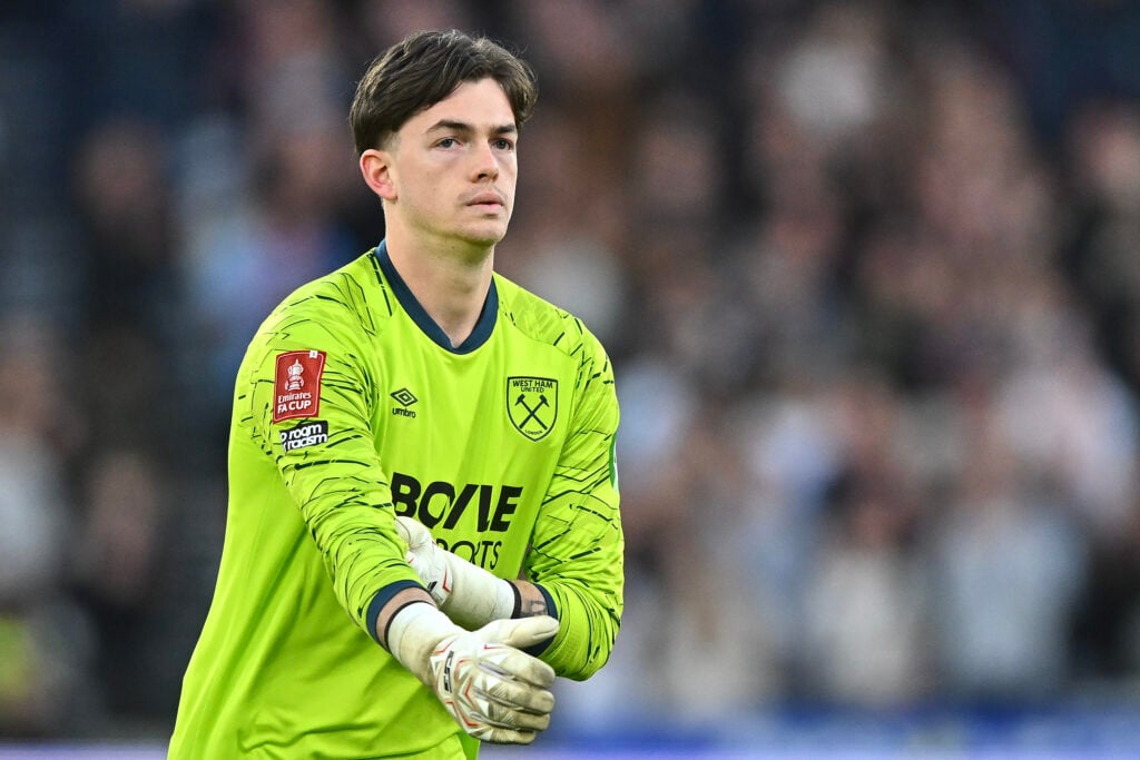 Finlay Herrick during West Ham's FA Cup quarter-final against Leeds.