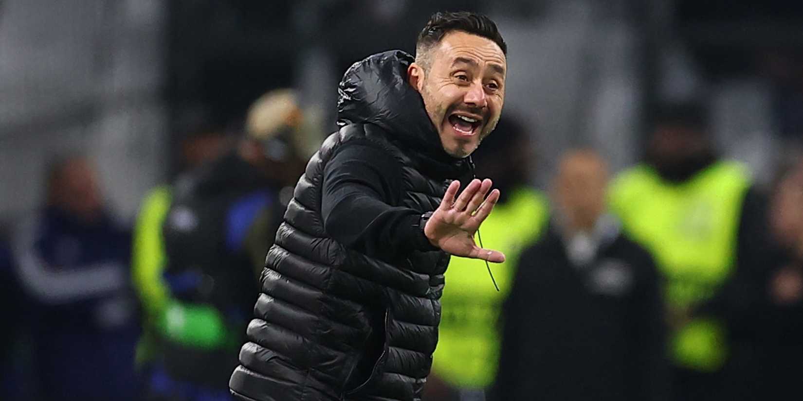 Roberto De Zerbi reacts