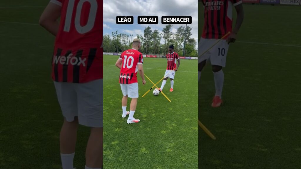 @moalifc Accurate pass challenge v Leão & Bennacer | #shorts