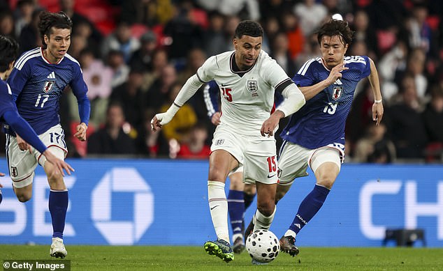 Rogers' form has seen him become a feature for England, including this 1-0 friendly loss against Japan at Wembley