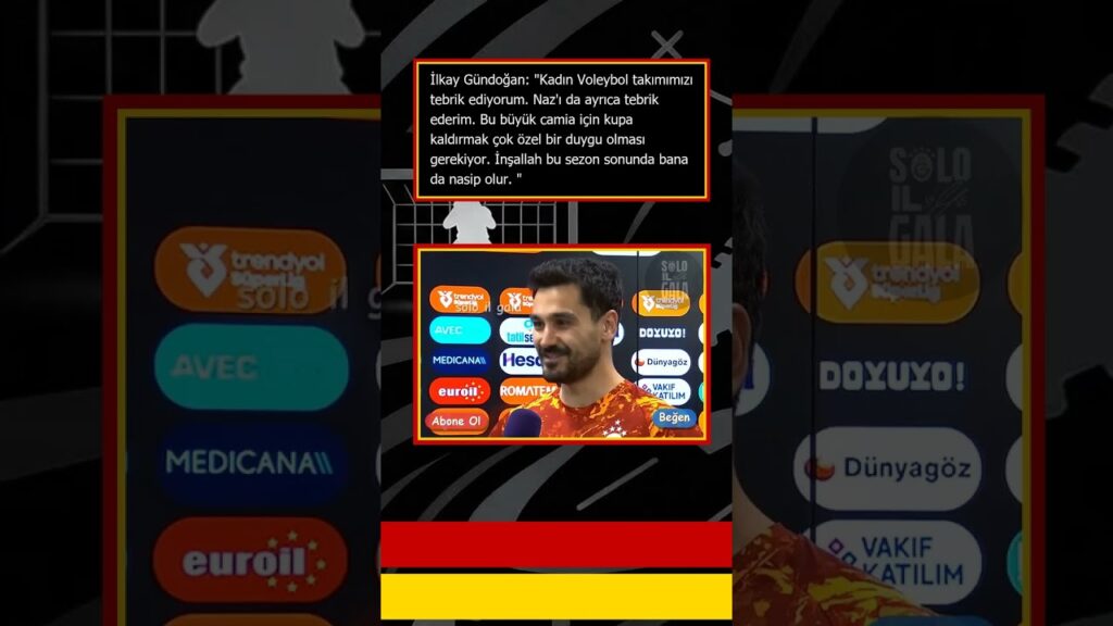 İlkay Gündoğan'dan Voleybol Takımına Destek Göztepe 1 3 Galatasaray #soloilgala #galatasaray