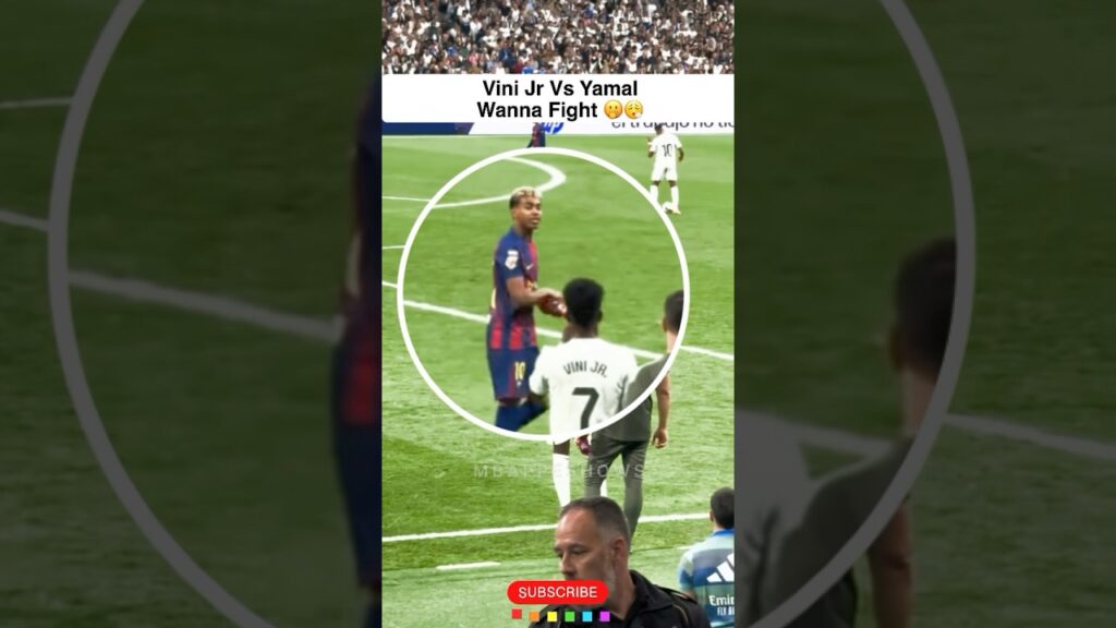 Lamine Yamal vs Vinicius Junior🫢Almost Fight? #fcbarcelona #realmadrid #yamal #viniciusjr #football
