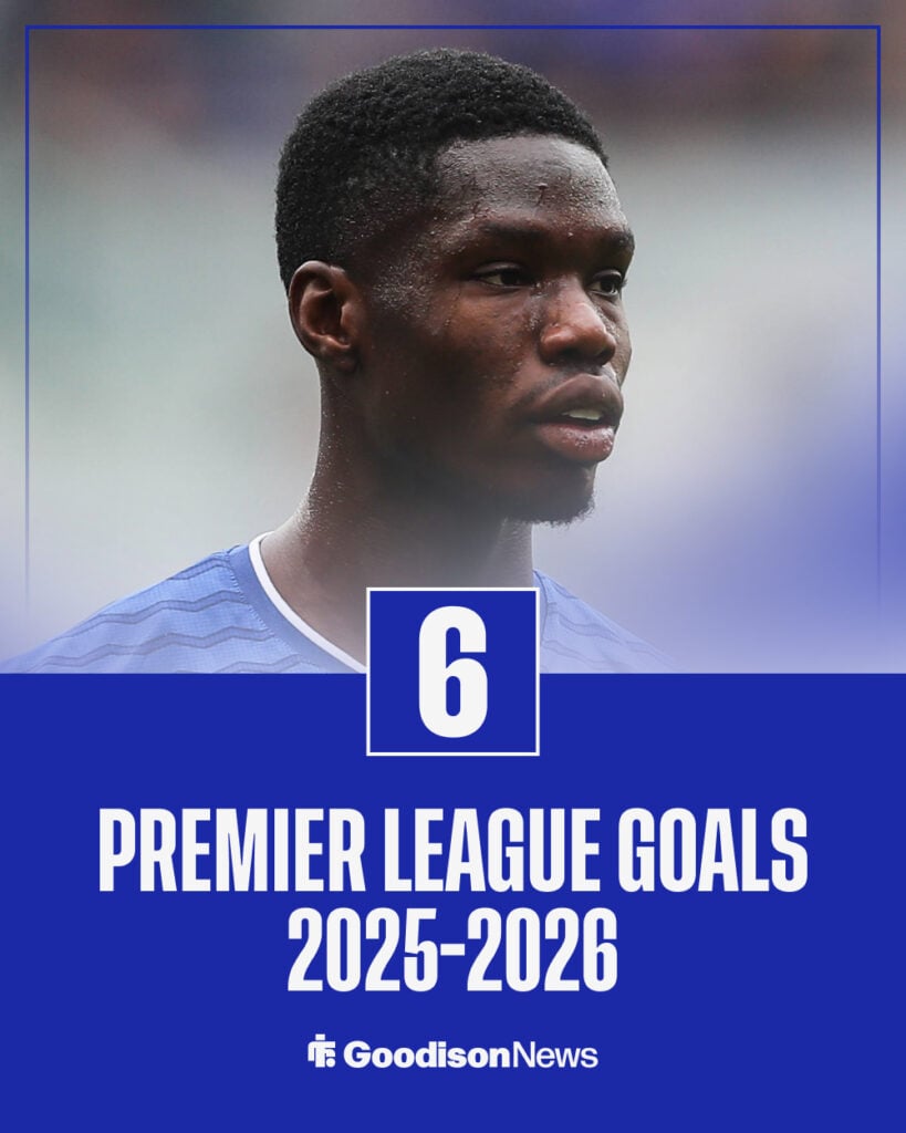 Thierno Barry goals for Everton this season