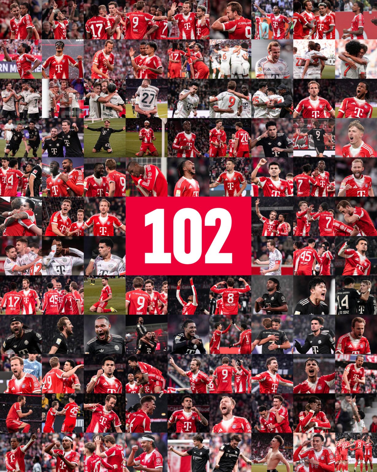 [FC Bayern Official] 102 (+3) Goals.