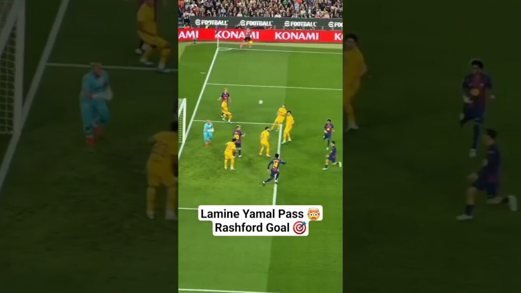 Lamine Yamal Pass and Marcus Rashford Goal in FC Barcelona vs Espanyol match in Laliga | Barca Goals