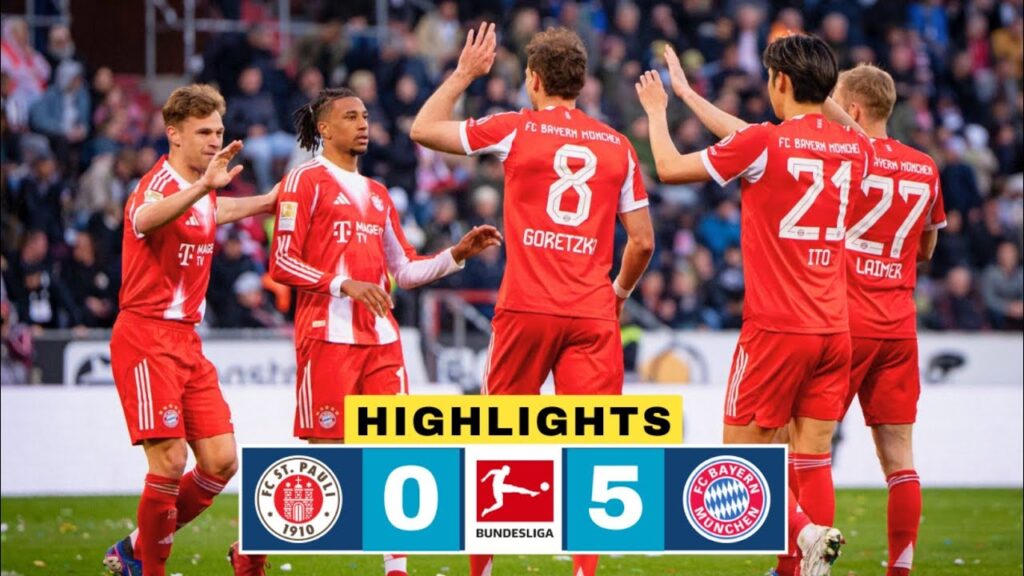 St. Pauli vs Bayern Munich 0-5 Highlights | Jamal Musiala Goal | Michael Olise | Leon Goretzka