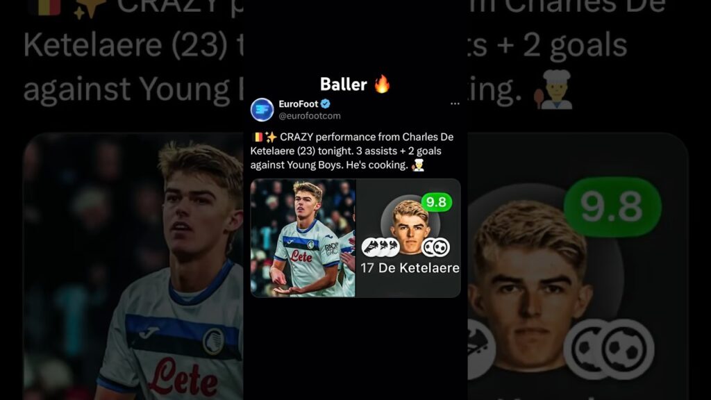 Charles de Ketelaere at Atalanta 🔥 #championsleague #seriea #football #soccer #atalanta 🥶