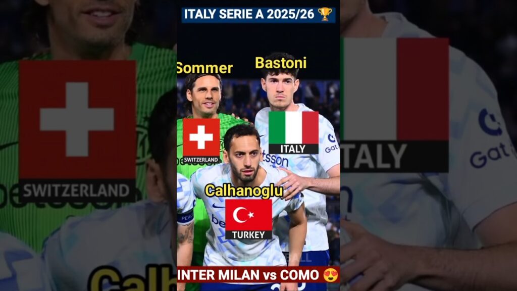 Inter Milan 4 - 3 COMO 1907 | Italy Serie A 2025/26 Season | Football Current Players Nationality 🔥