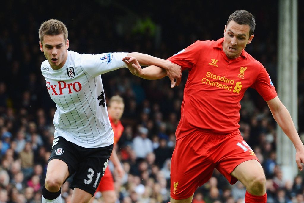 Alex Kacaniklic (left) joined Fulham from Liverpool
