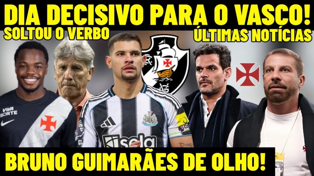 DIA DECISIVO! BRUNO GUIMARÃES DE OLHO NO VASCO! RENATO GAÚCHO DEFINE TIME DO TITULAR PARA SULA! E+