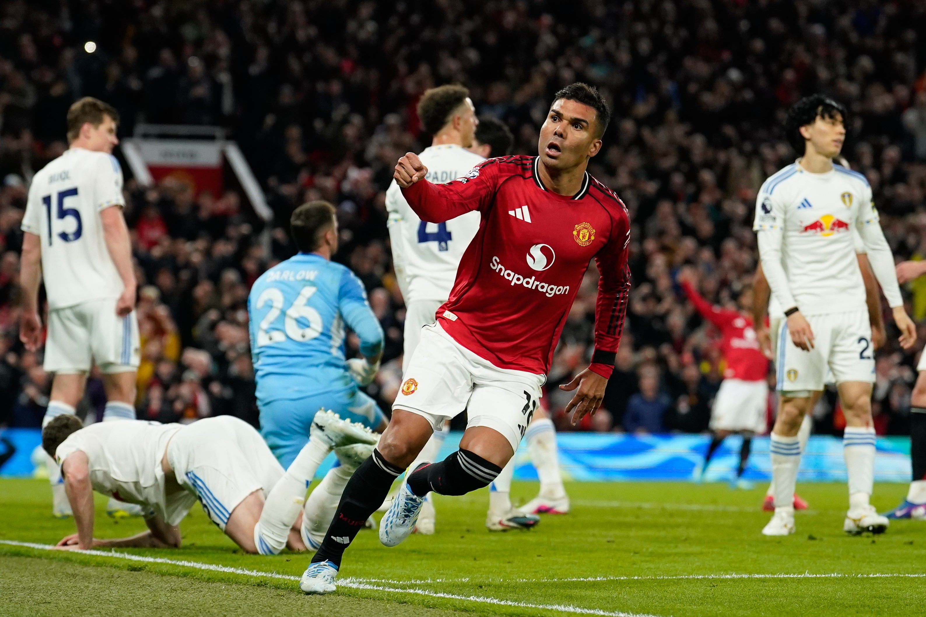 Casemiro halved the deficit for Man United as Michael Carrick tried to stage a salvage mission