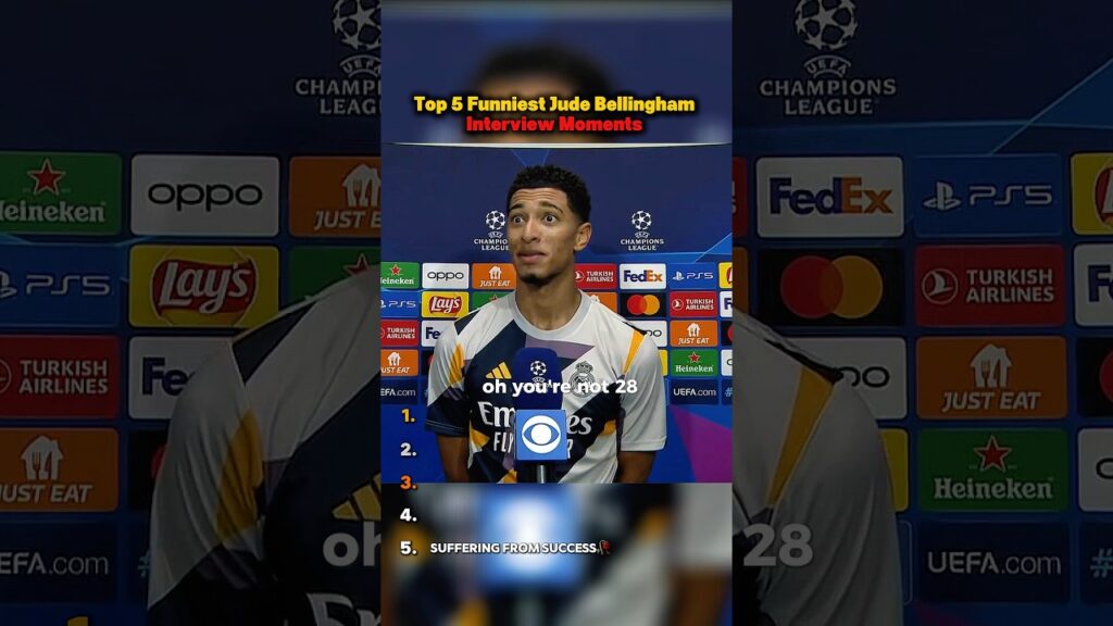 Top 5 Funniest Jude Bellingham Interview Moments #footballrankings