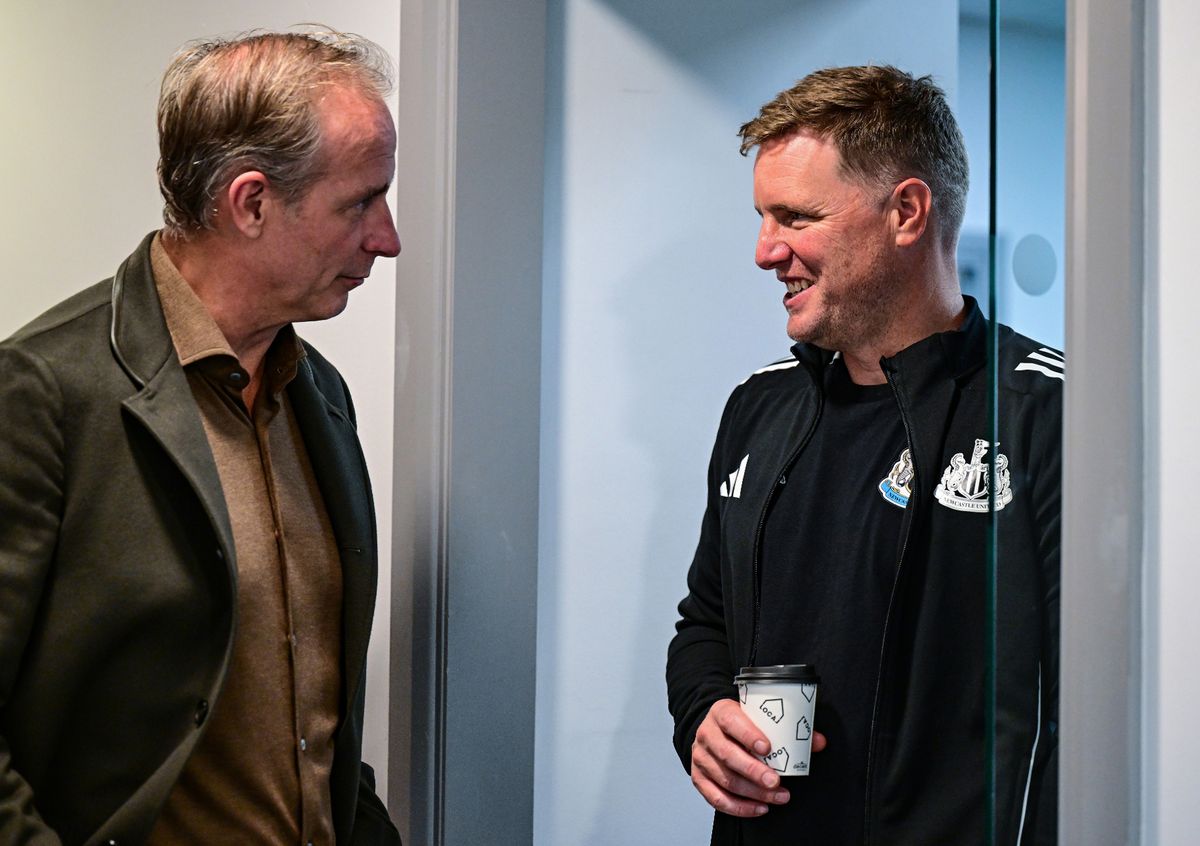 Newcastle United CEO David Hopkinson and head coach Eddie Howe