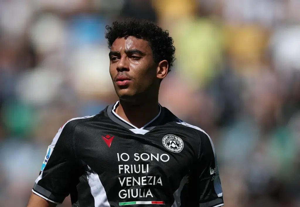 Arthur Atta runs while playing for Udinese