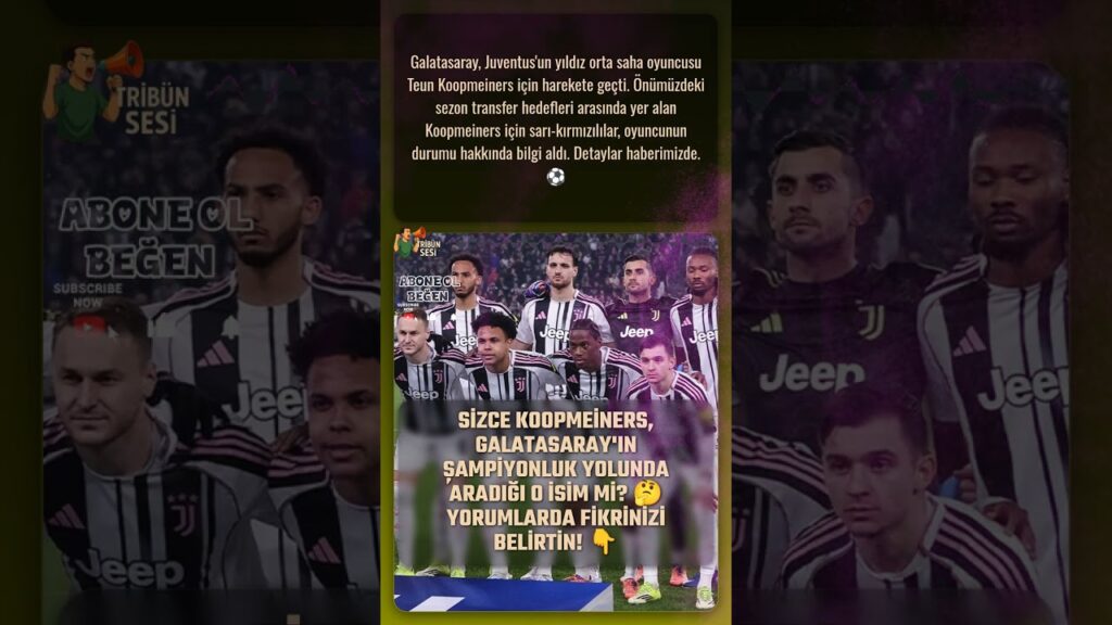 Koopmeiners Galatasaray'da! 🇹🇷 Juventus'tan flaş transfer iddiası!
