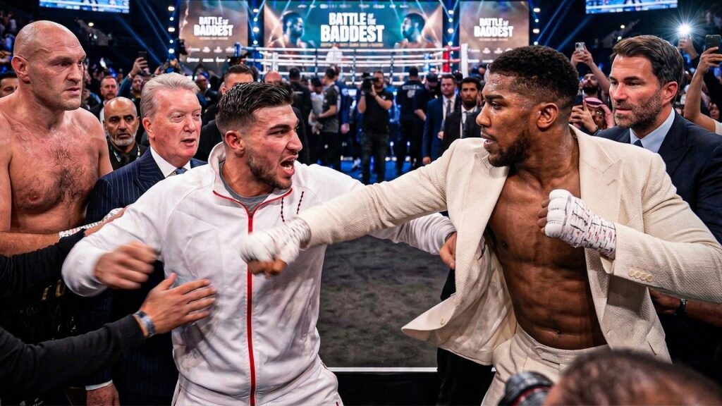 “AFTER FIGHT CHAOS!” Tommy Fury ATTACKS Anthony Joshua After He REFUSES Face-Off with Tyson Fury!