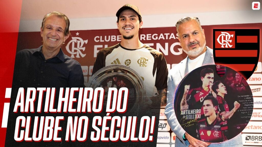 PEDRO É HOMENAGEADO PELO FLAMENGO APÓS VIRAR ARTILHEIRO DO CLUBE NO SÉCULO | ESPN