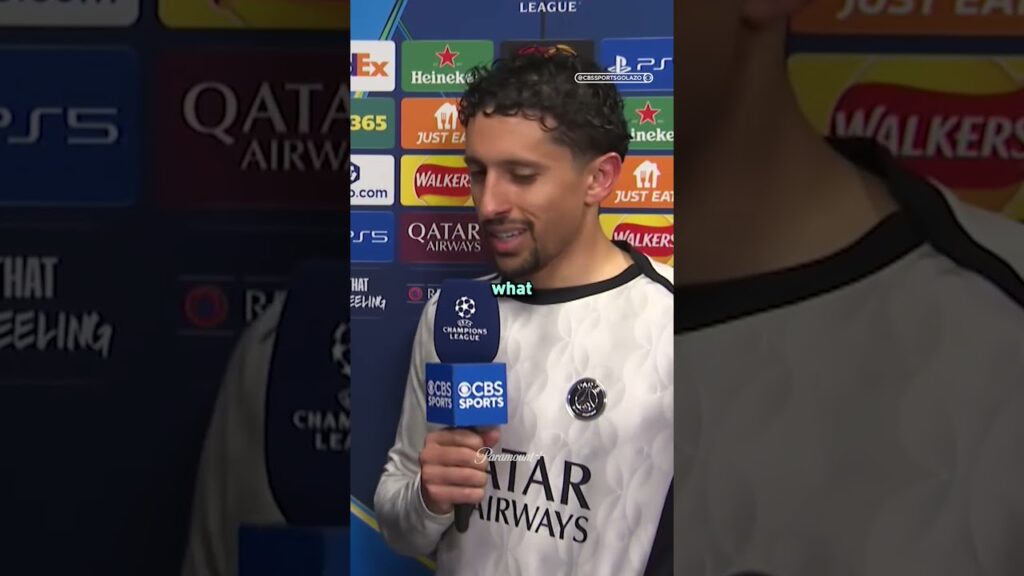 Marquinhos jokes about being surrounded by younger teammates 🤣 #UCLToday