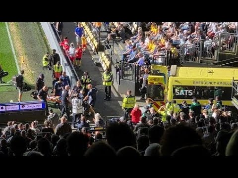 Conor Coady stretchered off vs Watford