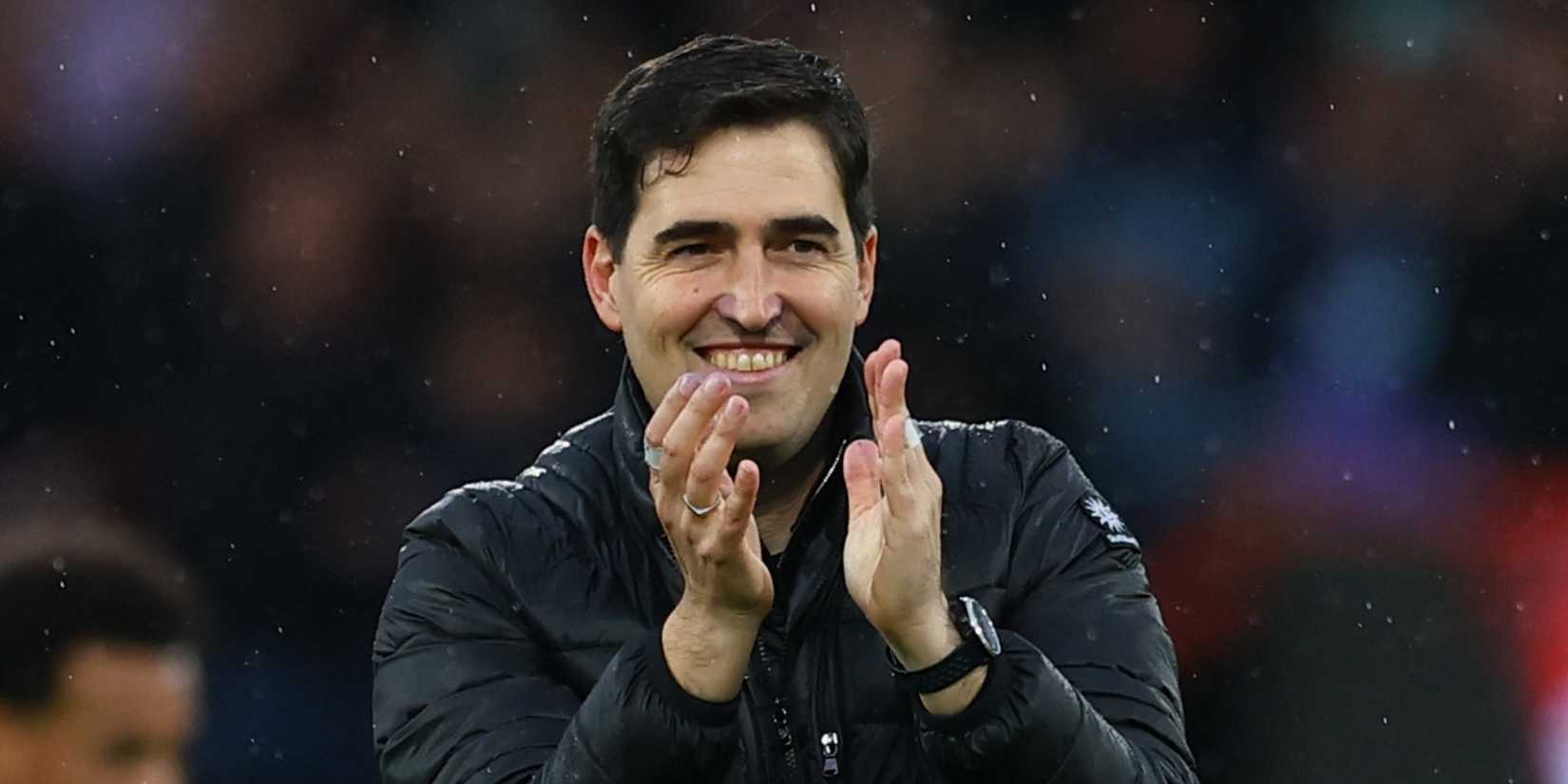 Andoni Iraola applauds Bournemouth supporters