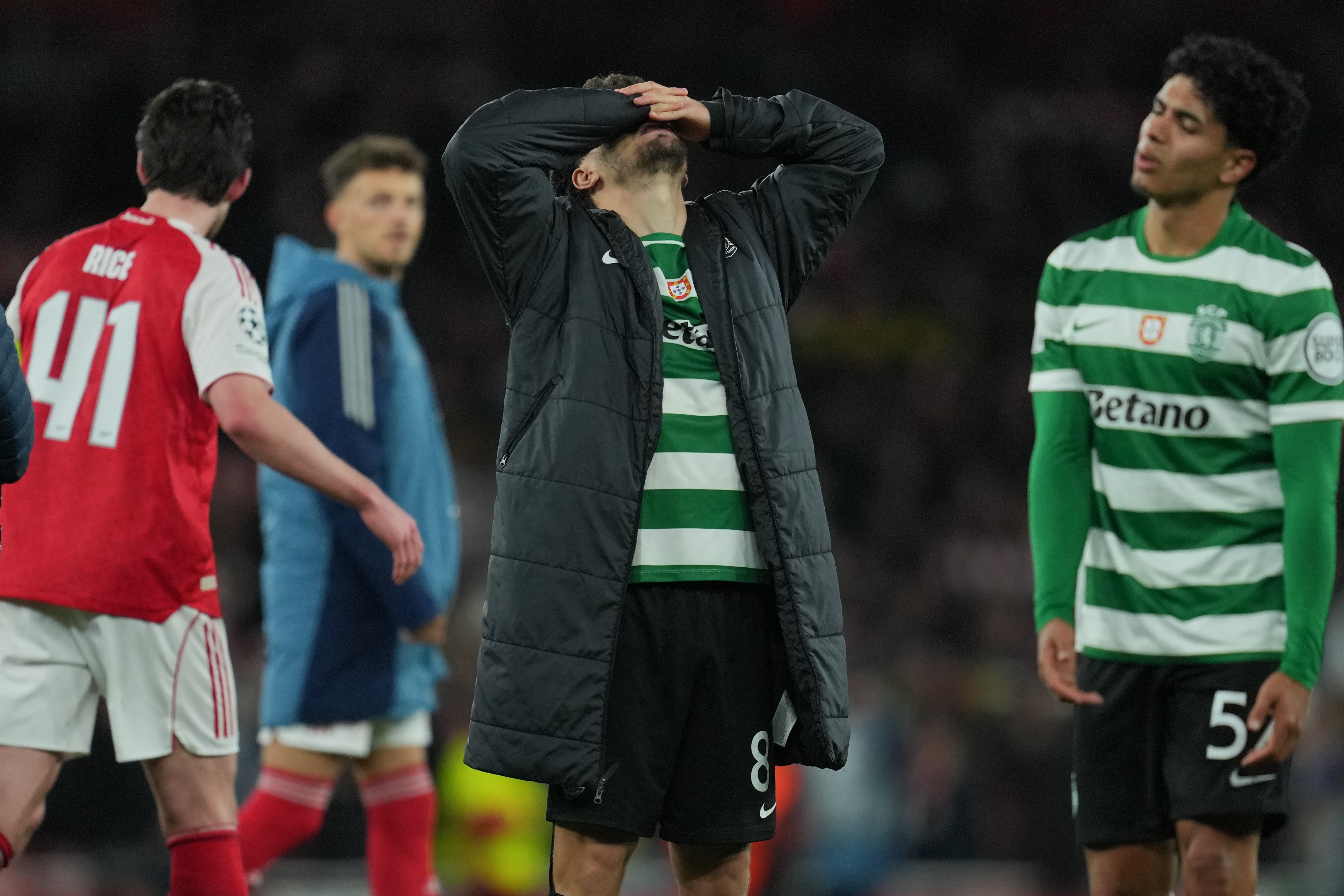 Sporting held Arsenal to a goalless draw on the night but could not fight back