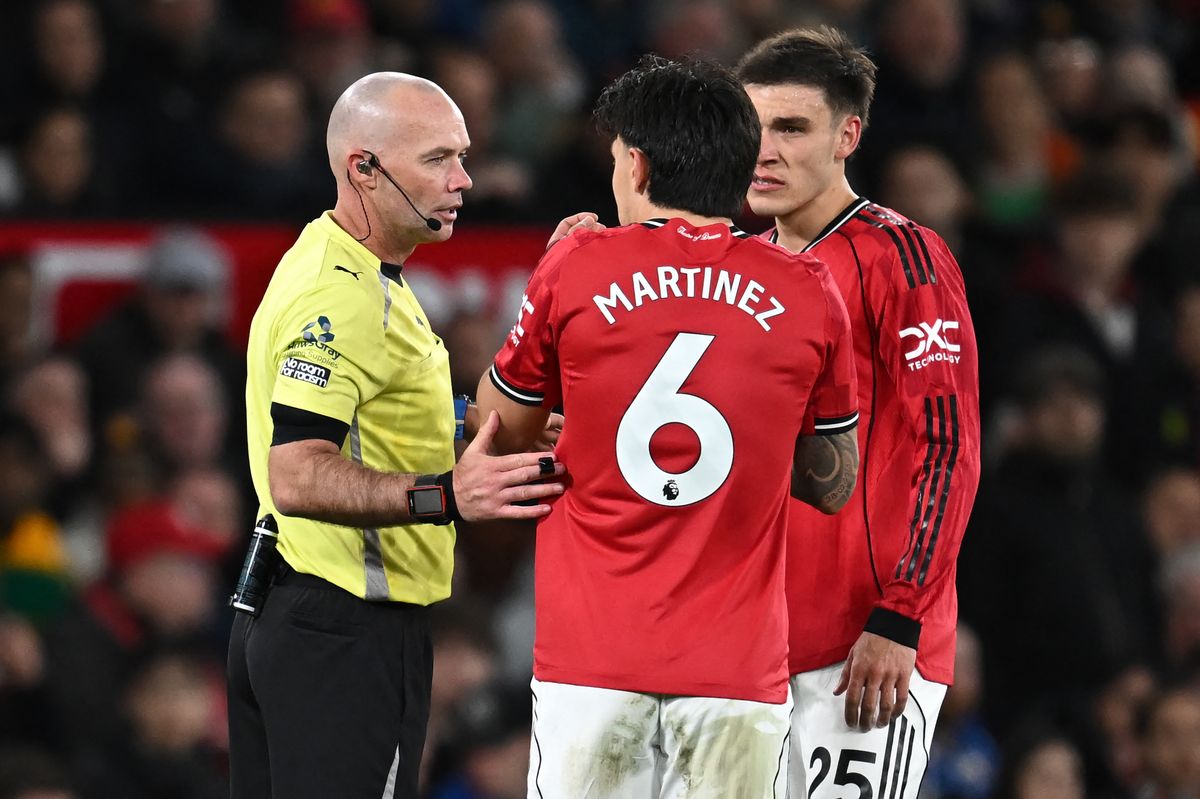 Lisandro Martinez was shown a straight red card against Leeds United