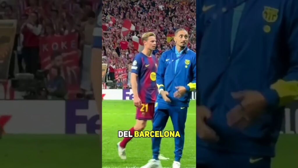Polémicos gestos de Raphinha a la afición del Atlético Madrid  #barcelona #raphinha