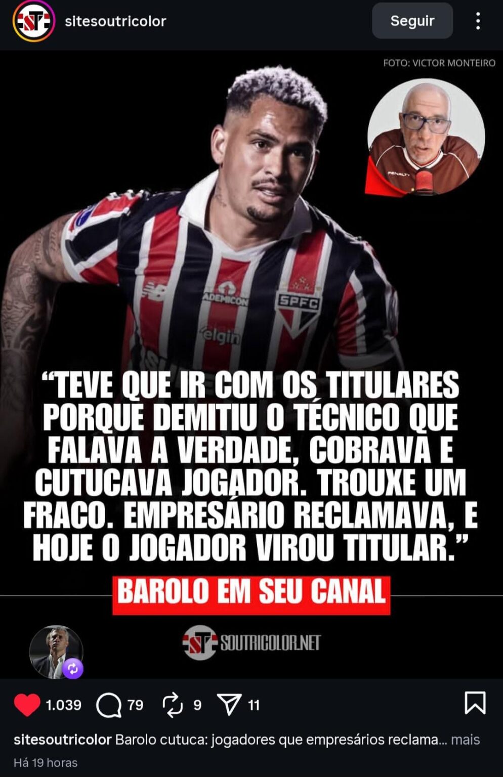 E essa repostagem do crespo hein