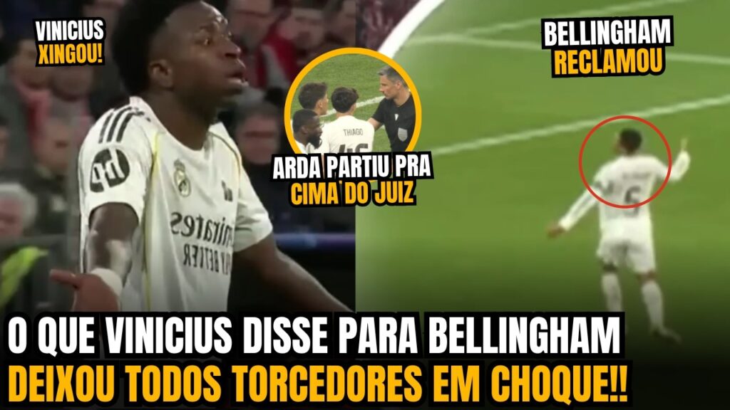 🚨NOSSA!! OLHA A REAÇÃO DE RAIVA DE VINICIUS JR APÓS SER COBRADO POR BELLINGHAM NA CHAMPIONS LEAGUE!!