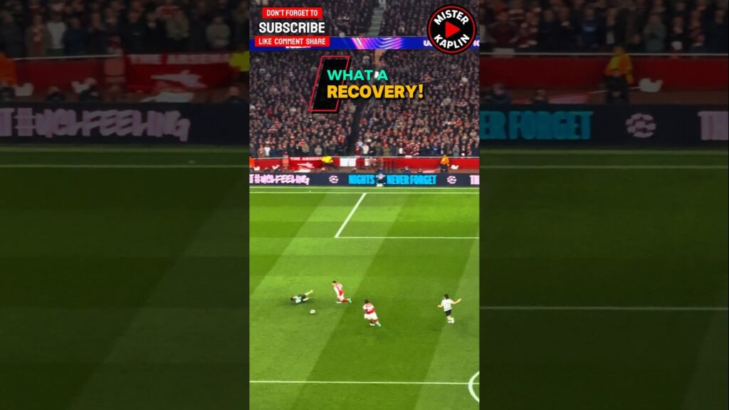 WHAT A RUN & SAVE BY MARTINELLI 😱😱 #arsenal #footballshorts  #championsleague #viralshorts #gunners