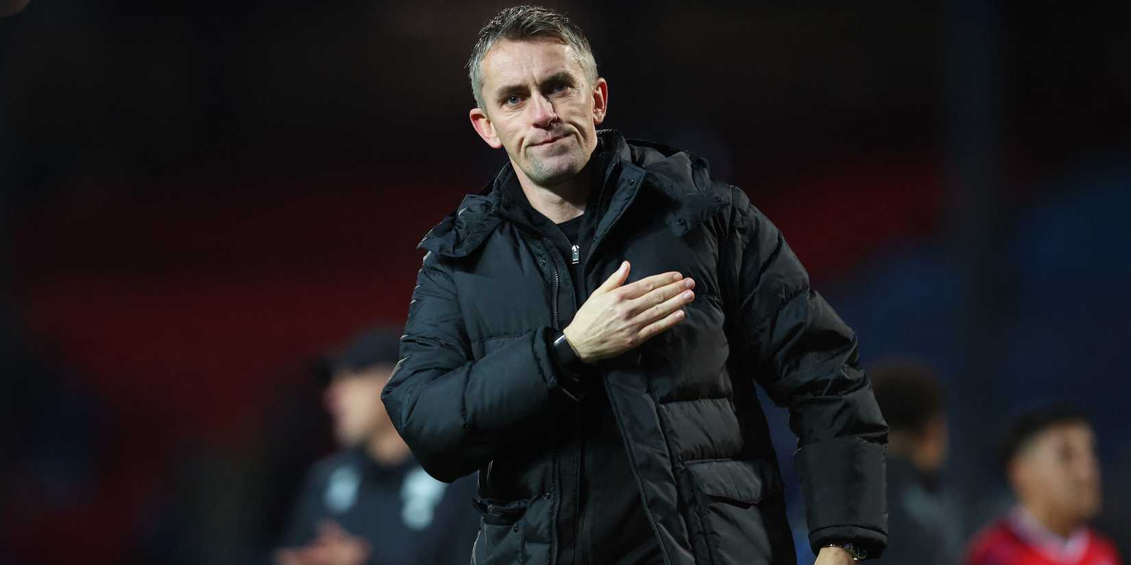 Ipswich Town manager Kieran McKenna reacts after the match 