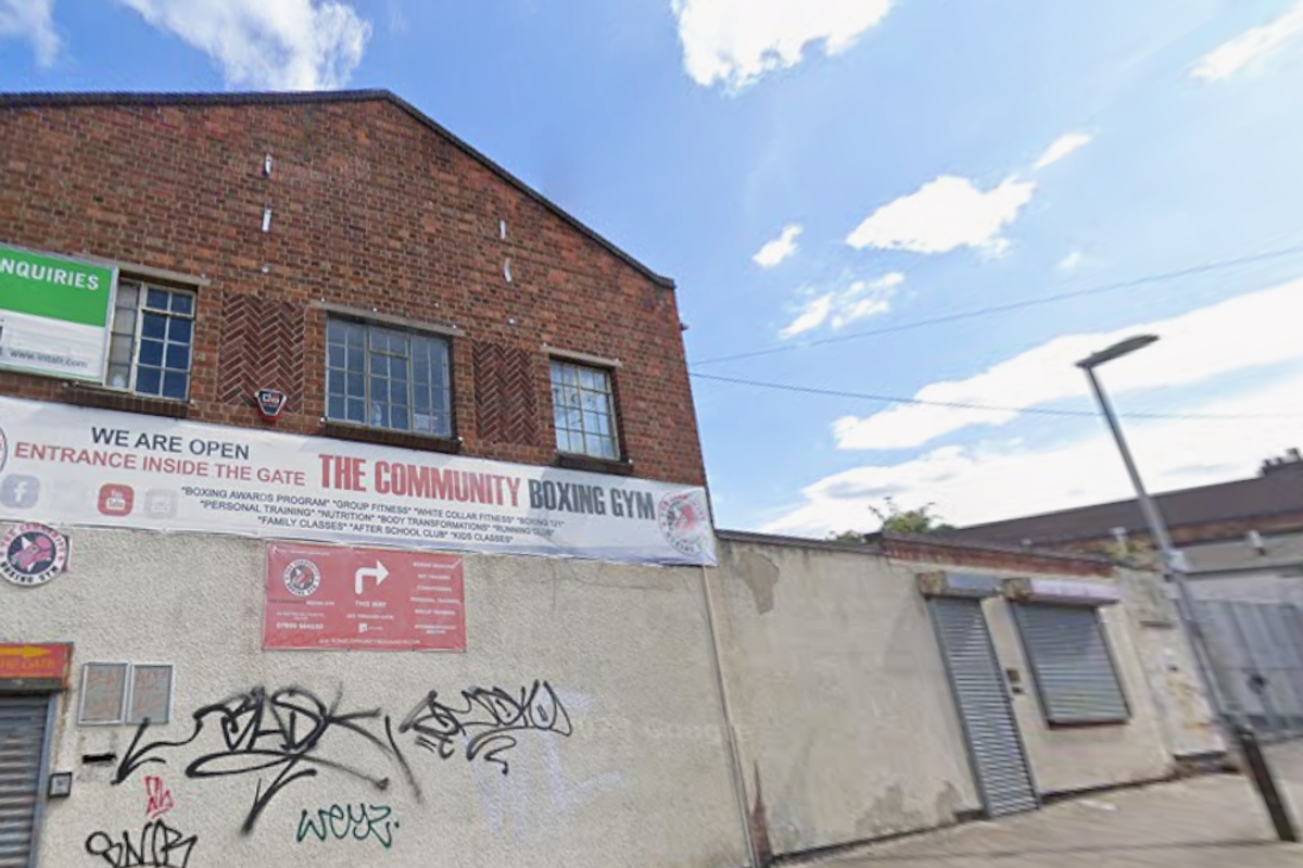 The former site of The Community Boxing Gym, Western Road, where flats have been proposed. 