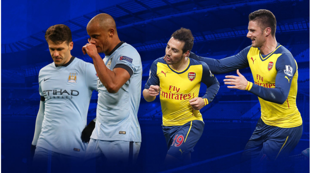 Both 2015 XIs revealed 11 years on from last Arsenal win at the Etihad