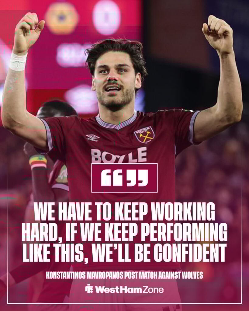 Mavropanos on West Ham's confidence