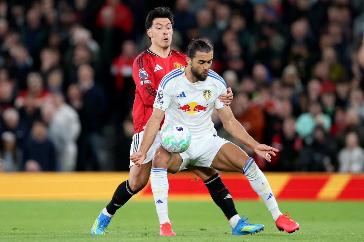 Manchester United defender Lisandro Martinez was shown a straight red card against Leeds United