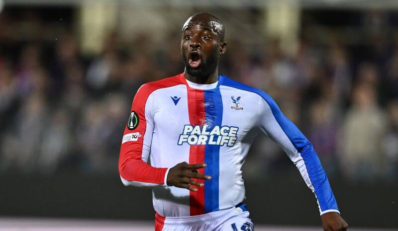 Jean-Philippe Mateta of Crystal Palace F.C. is in action.