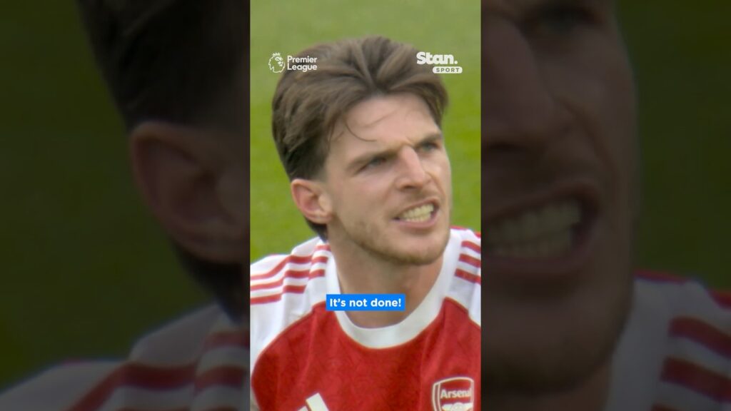 Declan Rice’s post-match rally cry: ‘𝙄𝙏’𝙎 𝙉𝙊𝙏 𝘿𝙊𝙉𝙀!’ 😡 #PremierLeague #Arsenal
