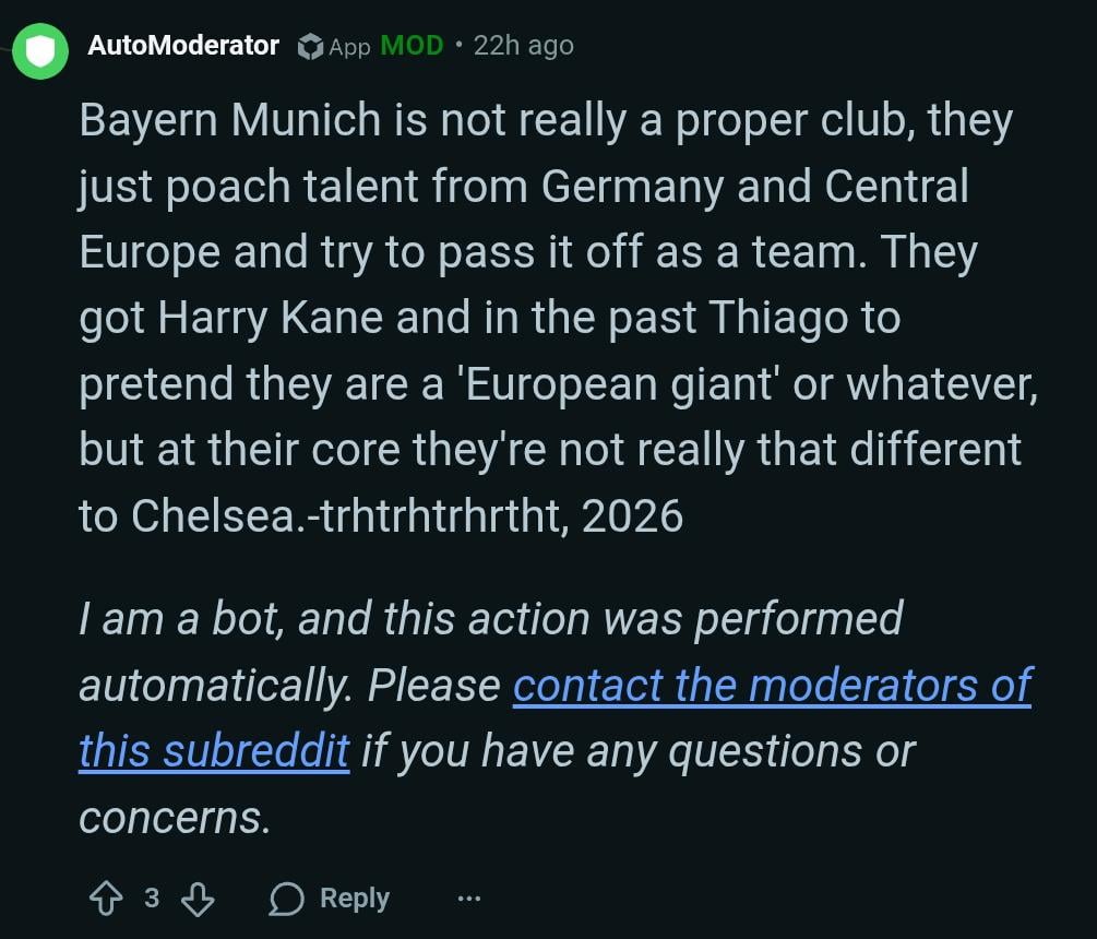 Club so good even AutoModeraters hating on it with the worst takes.