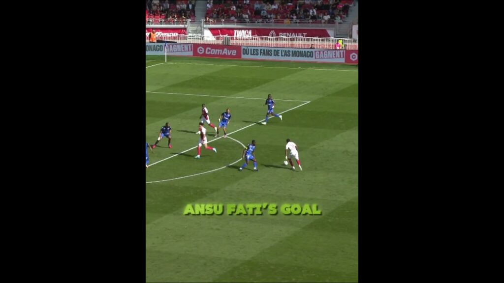 Ansu Fati aux 20 mètres, parfaitement exécuté