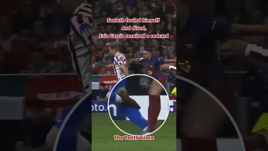 Eric Garcia got a red card today for a foul he didn't commit 😑. #barcelona #football #atleticomadrid