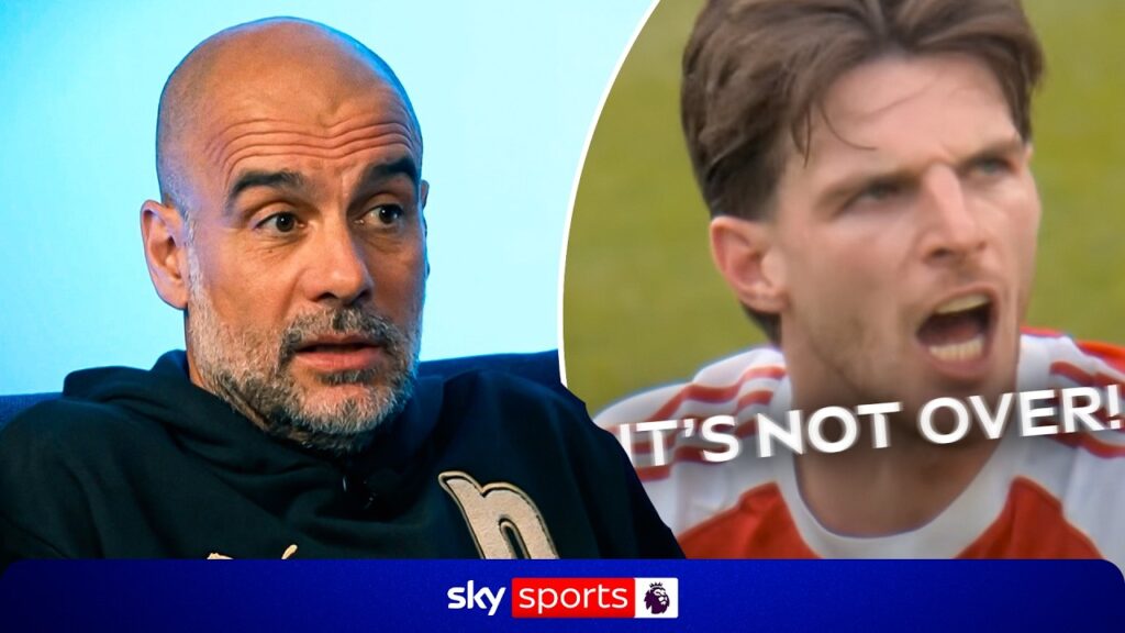 "Rice's reaction shows Arsenal are there" Pep Guardiola on the Premier League title race