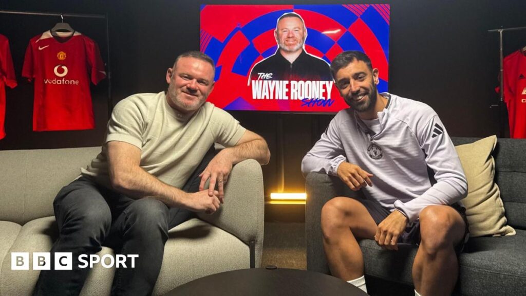 Bruno Fernandes talks to Wayne Rooney about Man Utd, the past, the future and England v Portugal