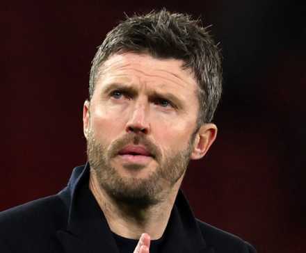 Man Utd manager Michael Carrick looks on vs Leeds